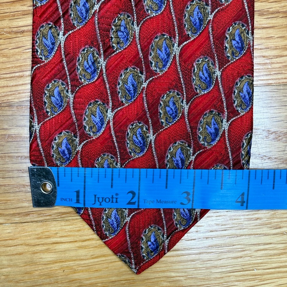 Robert Talbott Red and Blue Patterned Silk Tie - image 6
